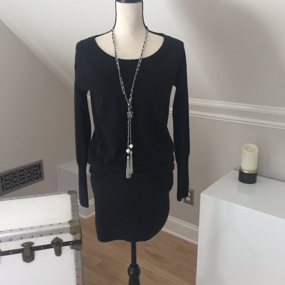 J.Crew Black Sweater Dress. size XS. EUC